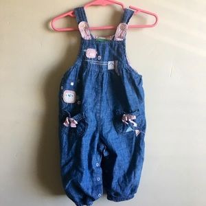 Baby girl denim overalls